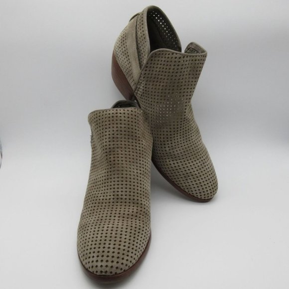 Sam Edelman women's Paula perforated mesh suede leather ankle boots‎ 8M - Picture 1 of 12